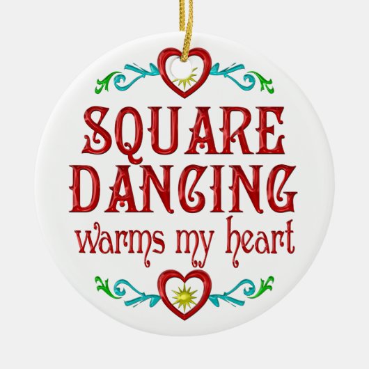 Square Dancing Warms My Heart Keramisch Ornament (Voorkant)