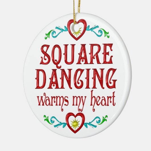 Square Dancing Warms My Heart Keramisch Ornament (Links)