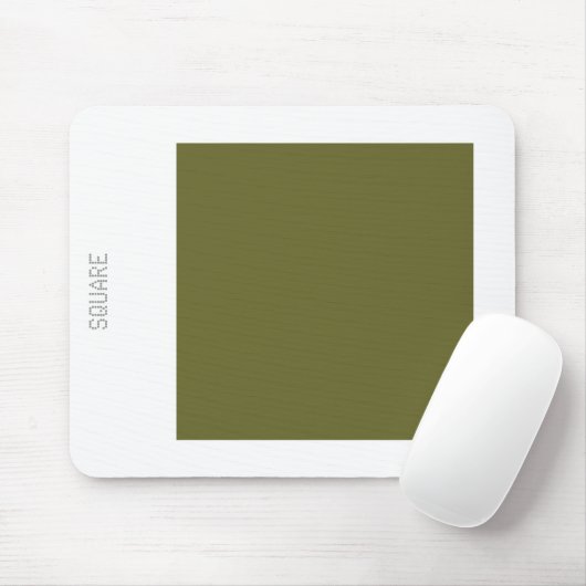 Square - Deep Olive and White Muismat (Met muis)