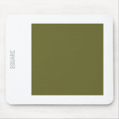 Square - Deep Olive and White Muismat (Voorkant)