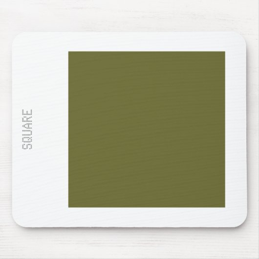 Square - Deep Olive and White Muismat (Voorkant)