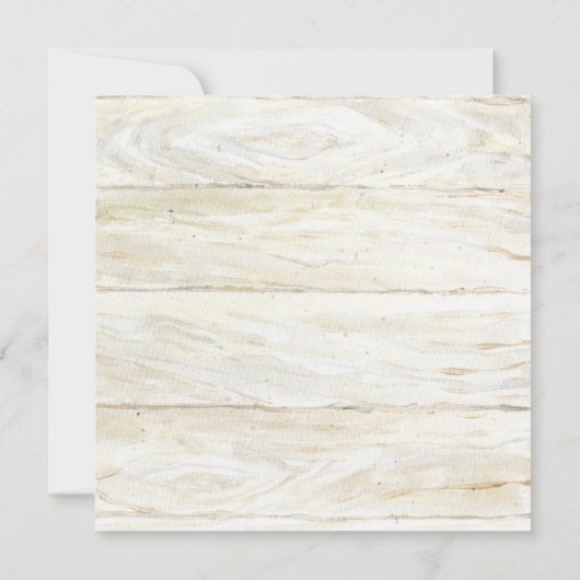 Square Deer Antler Pine Cone Ferns Baby Boy Shower Kaart (Achterkant)