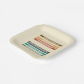 Square Dessert Bord Miami Sherbet Collectie (Gebogen)