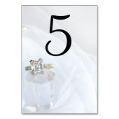 Square Diamond Ring and Pillar Crystal Wedding Kaart (Voorkant)