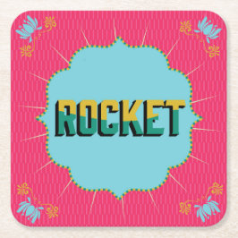 Square Diwali-Onderzetters Kartonnen Onderzetters