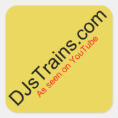Square DJsTrains Logo stickers (Voorkant)