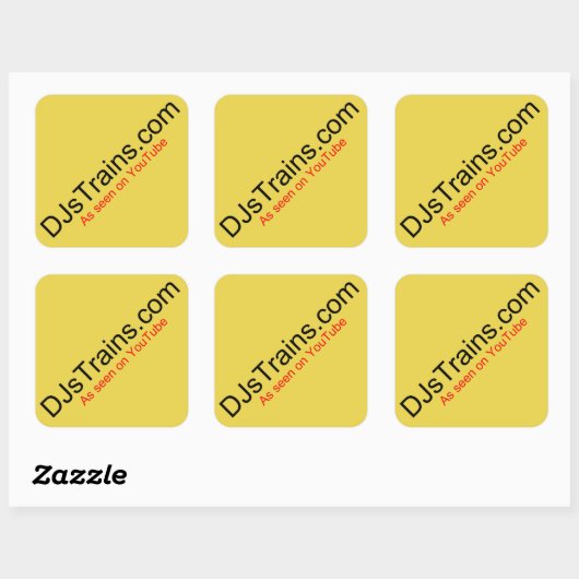 Square DJsTrains Logo stickers (Vel)