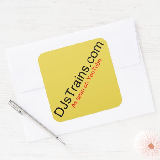Square DJsTrains Logo stickers (Envelop)