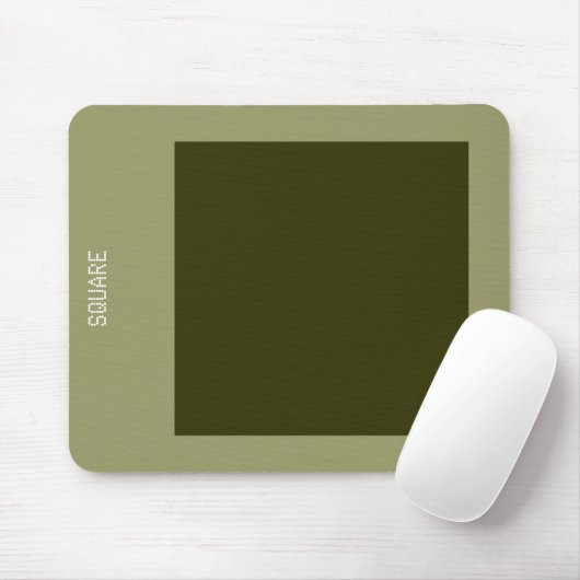 Square - Dk Olive en Khaki Muismat (Met muis)