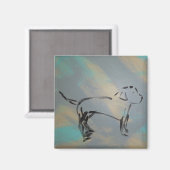 Square Dog Magnet (Voorkant / Achterkant)