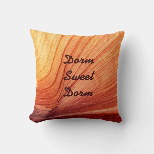 Square Dorm Sweet Dorm en Name Kussen (Voorkant)
