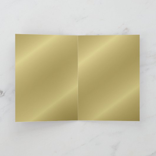 Square Double Happiness Gold Chinese Wedding Menu (Binnen)