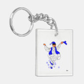 Square (dubbelzijdig) Sleutelhanger Evzone (Voorkant Links)