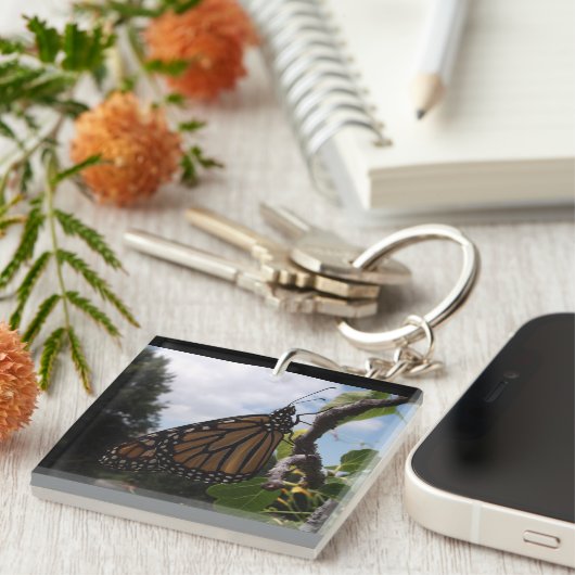 Square (dubbelzijdig) Sleutelhanger, Monboogstijl Sleutelhanger (Voorkant Rechts)