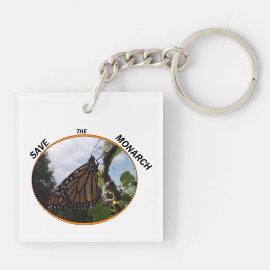 Square (dubbelzijdig) Sleutelhanger, Monboogstijl Sleutelhanger (Achterkant)