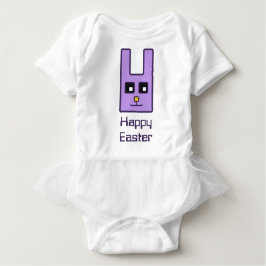 Square Easter Bunny Baby Bodysuit