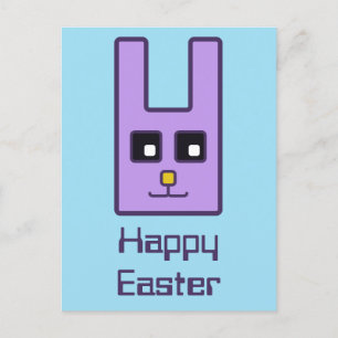 Square Easter Bunny Briefkaart
