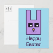 Square Easter Bunny Briefkaart (Voorkant / Achterkant)