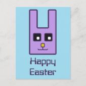 Square Easter Bunny Briefkaart (Voorkant)