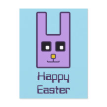 Square Easter Bunny Briefkaart