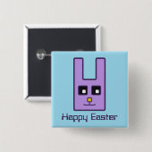 Square Easter Bunny Button (Voorkant /achterkant)