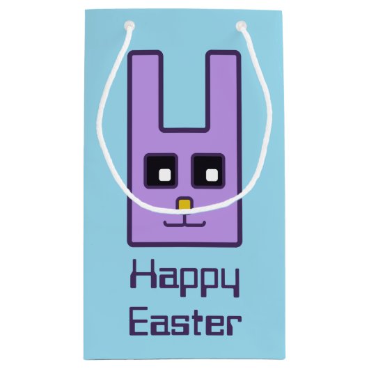 Square Easter Bunny Gift Bag (klein) Klein Cadeauzakje (Achterkant)