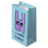 Square Easter Bunny Gift Bag (klein) Klein Cadeauzakje (Voorkant Gekanteld)