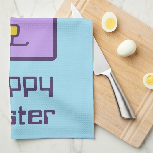Square Easter Bunny Keuken Handdoek (Quarter Fold)