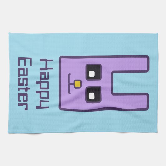 Square Easter Bunny Keuken Handdoek (Horizontaal)