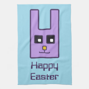 Square Easter Bunny Keuken Handdoek
