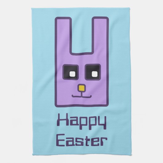 Square Easter Bunny Keuken Handdoek (Verticaal)