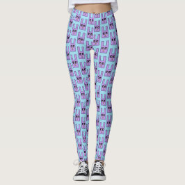 Square Easter Bunny-Leggings Leggings