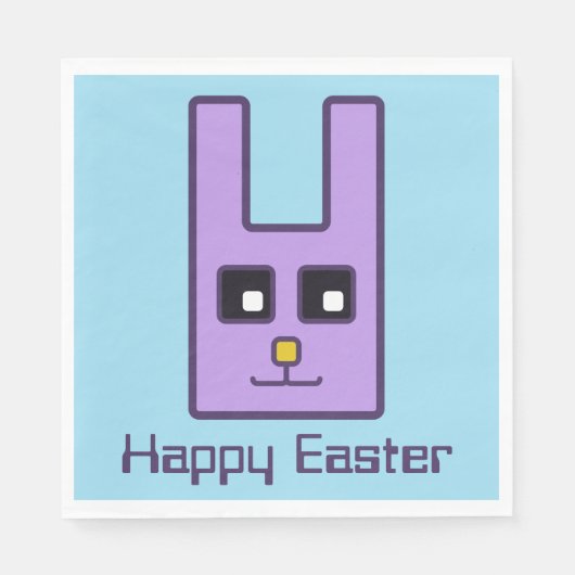 Square Easter Bunny Napkins Servet (Voorkant)