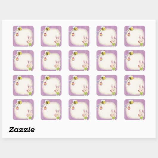 Square Easter Stickers (Vel)