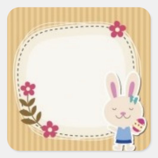 Square Easter Stickers (Voorkant)
