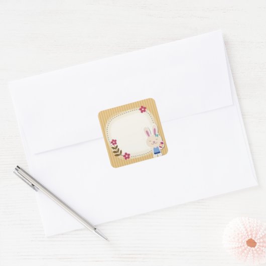 Square Easter Stickers (Envelop)