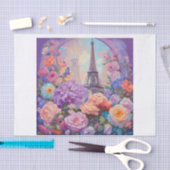Square Eiffel Tower Pastel Decoupage Papier (Craft)