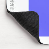 Square - Electric Blue en White Muismat (Hoek)