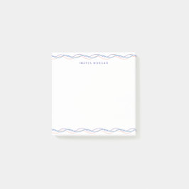Square Elegant wavy border soft pastel Post-it® Notes