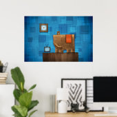 Square Elephant Poster (Thuiskantoor)
