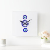 Square Evil Eye wandklok (Huis)