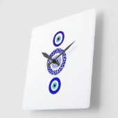 Square Evil Eye wandklok (Hoek)