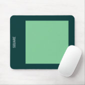 Square - Faded Green en Dk Green Muismat (Met muis)