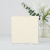 Square Faux Deckle Wedding Sjabloon Kaart (Staand voorkant)