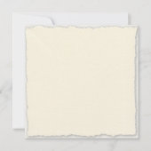 Square Faux Deckle Wedding Sjabloon Kaart (Voorkant)