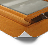 Square Faux-vensterverlichting - Witte bloesems Poster (Hoek)