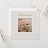 Square Flat Greeting Card | Classical Art Thinking Kaart (Voorkant / Achterkant in situ)