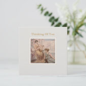 Square Flat Greeting Card | Classical Art Thinking Kaart (Staand voorkant)