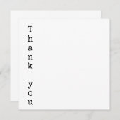 Square Flat Hartelijk dank Bedankkaart (Voorkant / Achterkant)