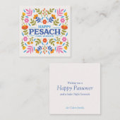 Square Flat Passover Holiday Kaart Notitiekaartje (Voorkant / Achterkant)